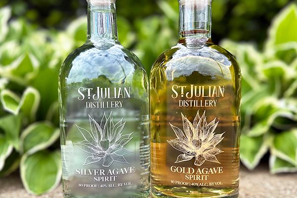 Image of St. Julian Gold and Silver Agave spirits.