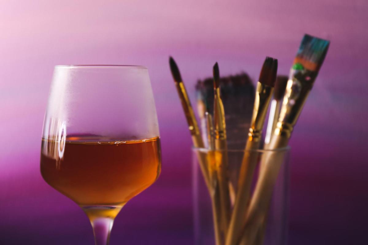 Paint & Sip: Lavender Wine Glasses