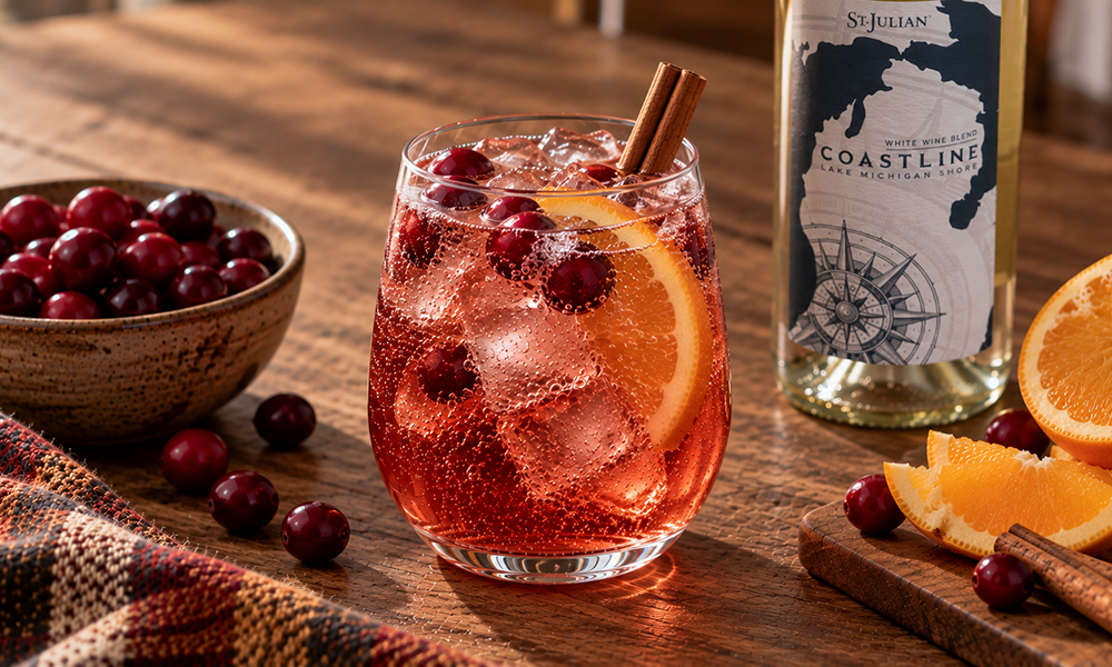 Cranberry Cinnamon Wine Spritzer