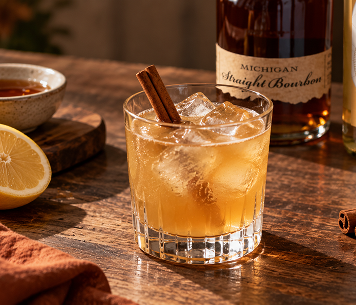 Maple Wine Bourbon Cocktail