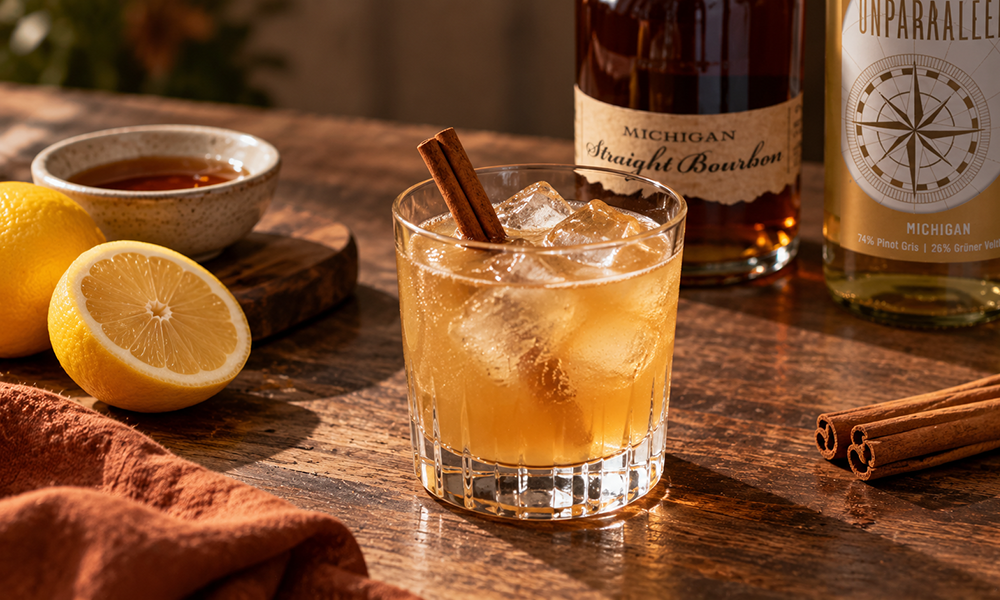 Maple Wine Bourbon Cocktail