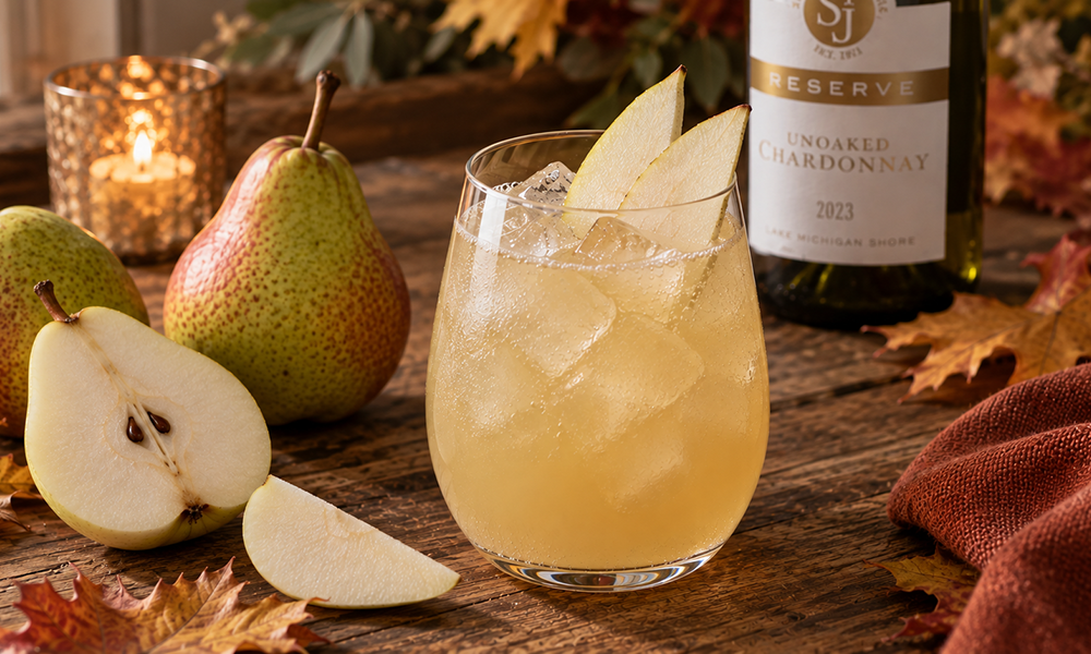 Pear & Ginger White Wine Cocktail