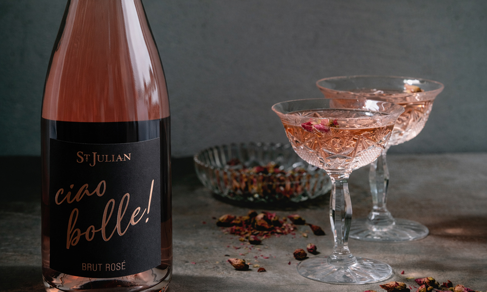 Rosy Rosé Sparkling Wine Cocktail