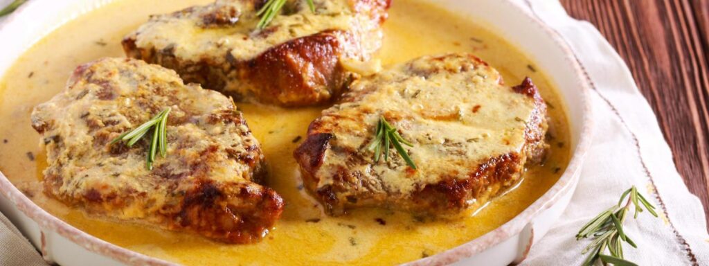 Pork with White Wine & Herb Gravy