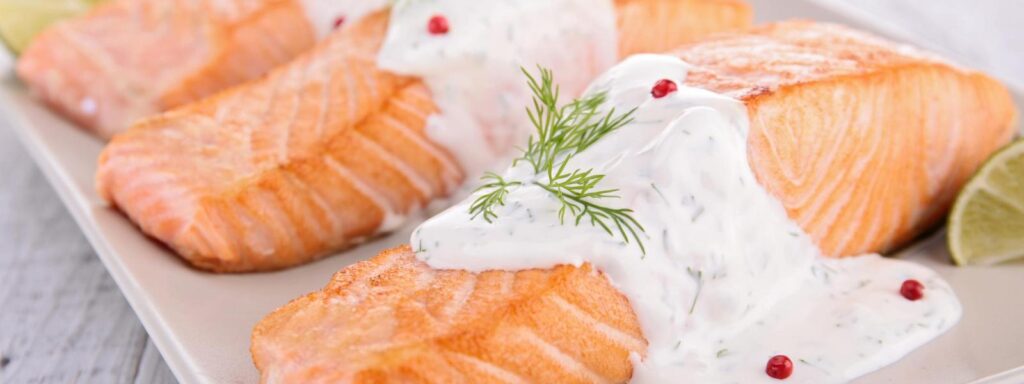 Salmon with Rosé Cream Sauce
