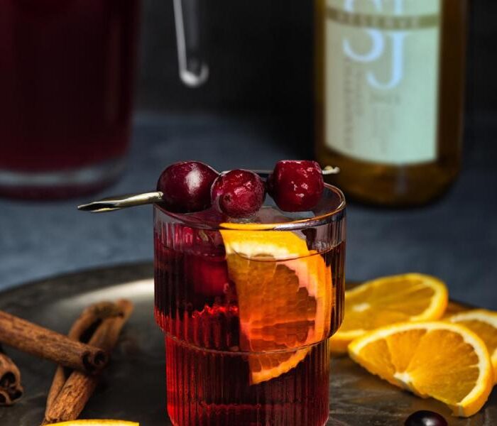 Cranberry Cinnamon Wine Spritzer