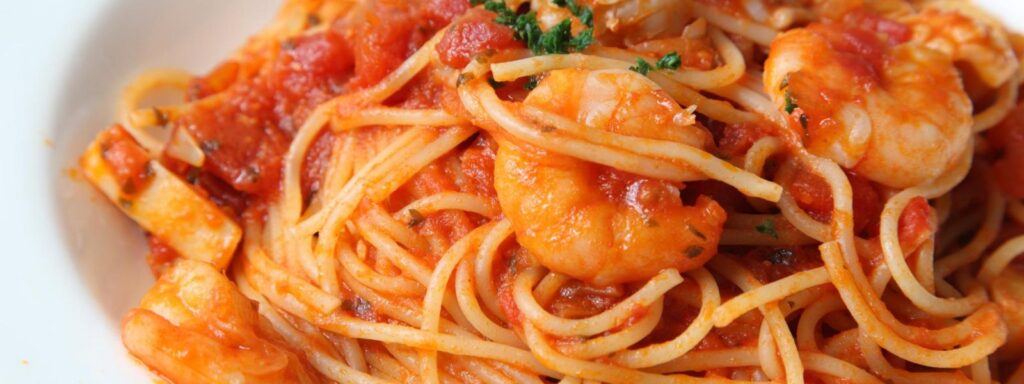 Garlic Shrimp Pasta with White Wine Sauce