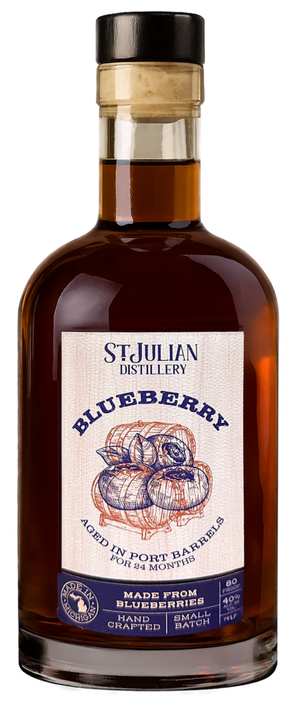 Blueberry Brandy Aged in Port Barrels