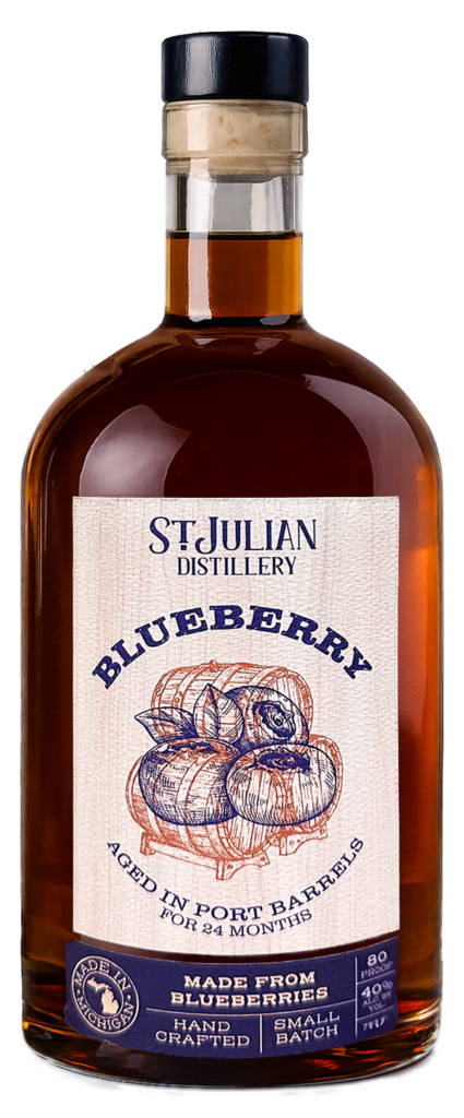 Blueberry Brandy Aged in Port Barrels