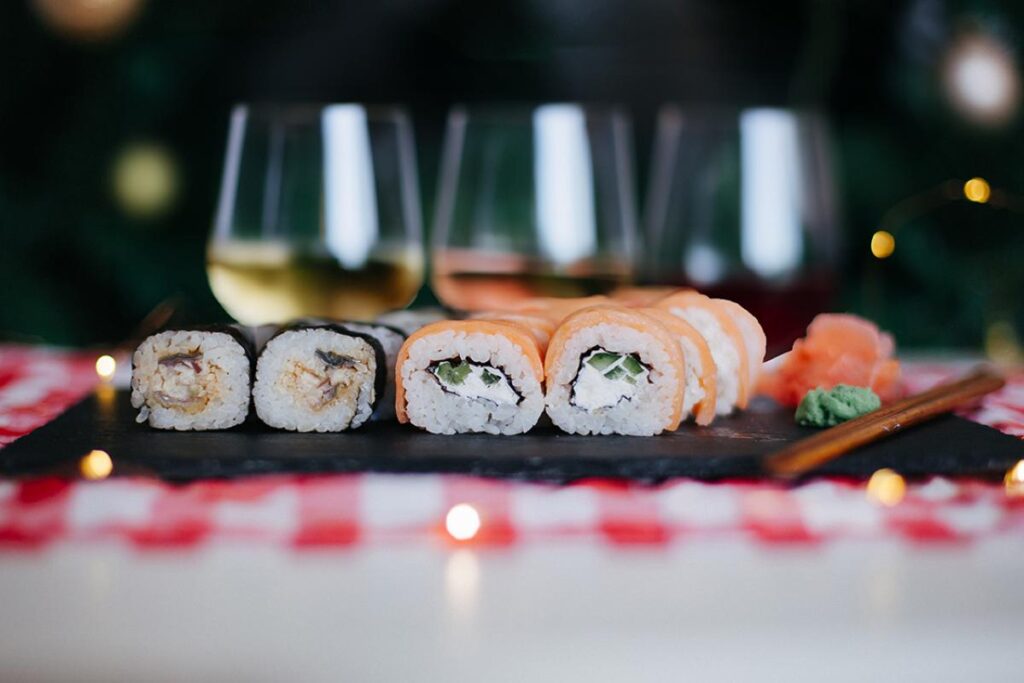 Wine & Sushi Pairing Flights – Frankenmuth