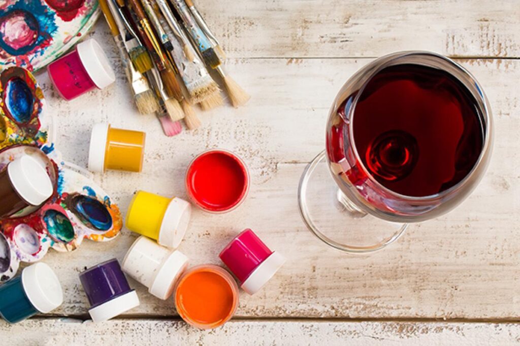 This or That Wine Glass Painting – Paw Paw