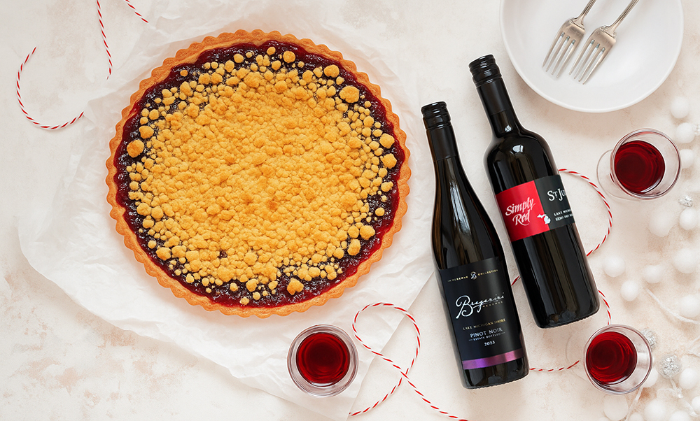 Cranberry & Red Wine Tart