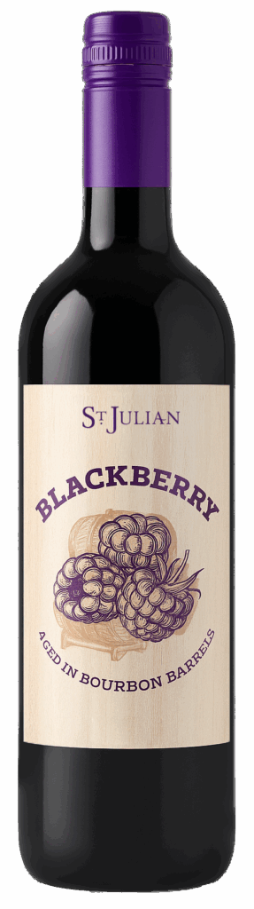 Blackberry Wine Aged in Bourbon Barrels
