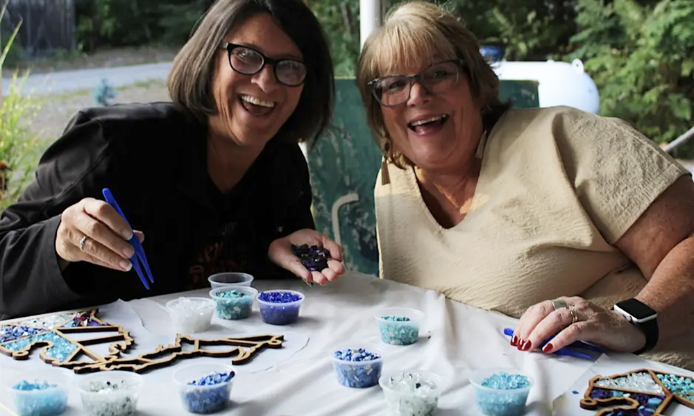 Crushed Glass Crafting Party