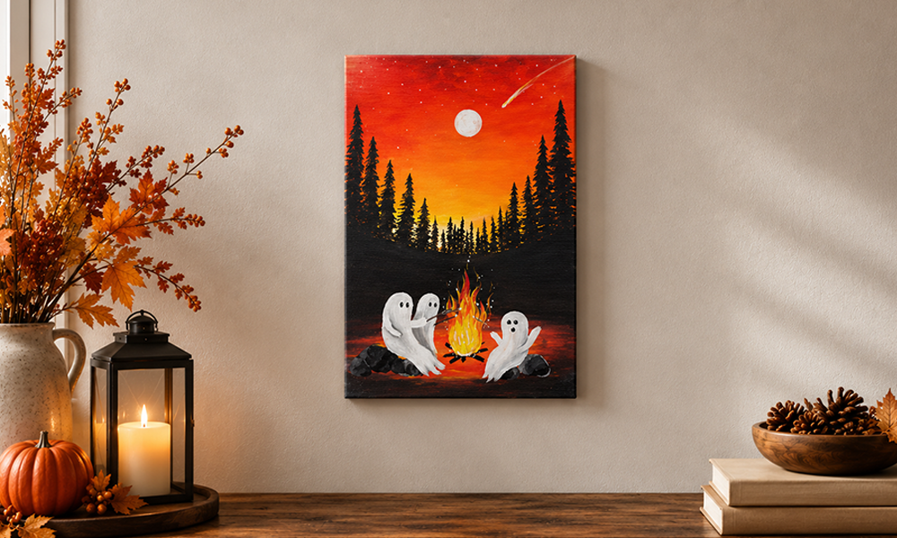 Camping Ghosts Wine & Canvas